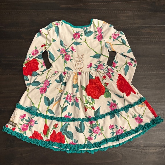 Matilda Jane Make Believe Woodland Wonders Dress Girls Size 4 Retired Floral - Picture 3 of 7